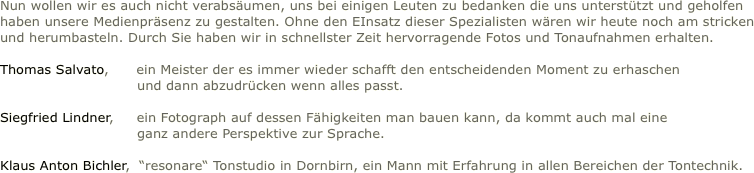 Nun wollen wir es auch